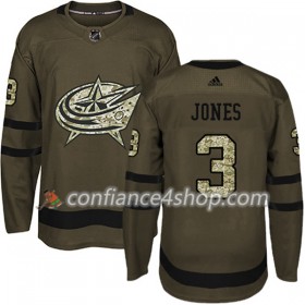 Adidas Maillot de Hockey Blue Jackets Seth Jones 3 2017-2018 Camo Vert Authentic - Homme